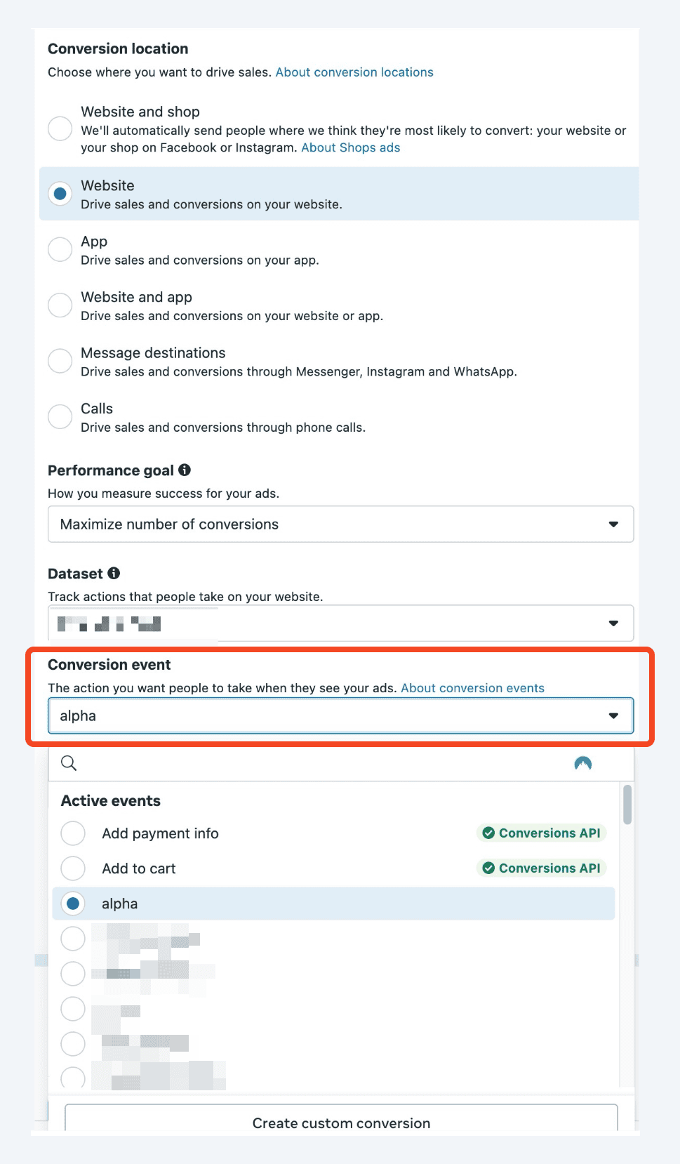 Custom event strategy implementation diagram